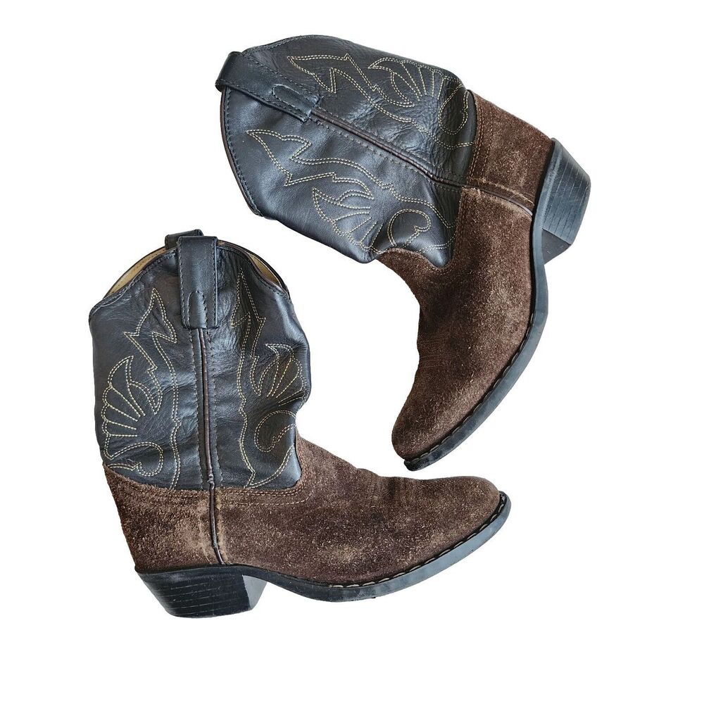 Kids Brown and Black Cowboy Boots
